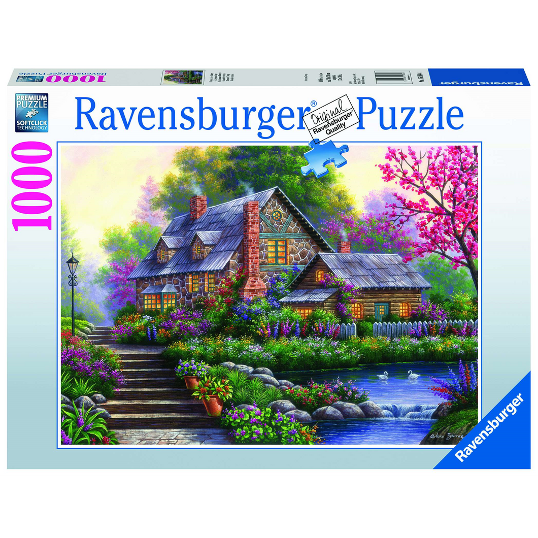 Ravensburger 15184 Erwachsenen-Puzzle - # 1000 - Romantisches Cottage
