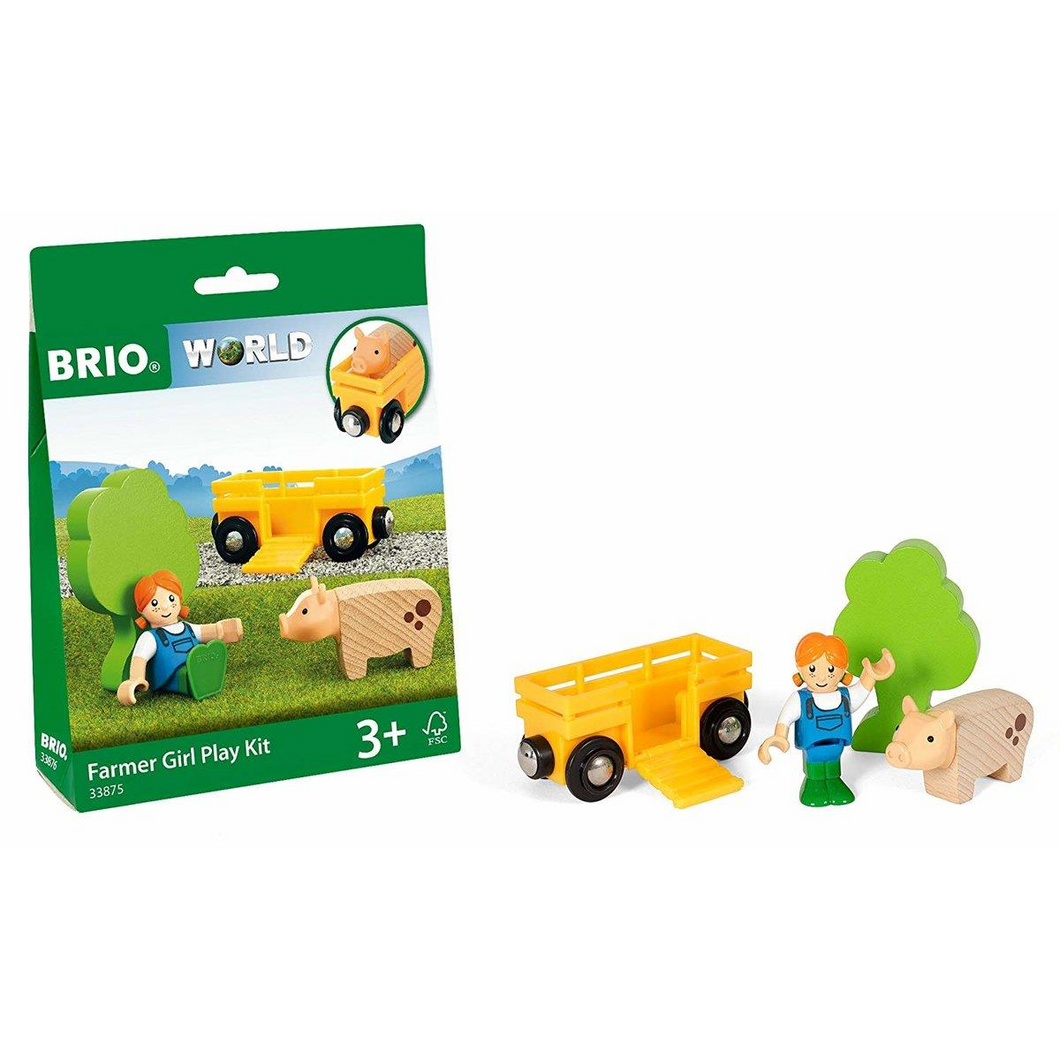 Ravensburger 33875 BRIO - Spielpäckchen Bäuerin mit Schwein