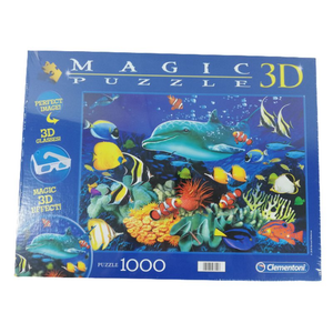 Clementoni 97698 High Quality Puzzle  - # 1000 - 3D Delfin Riff