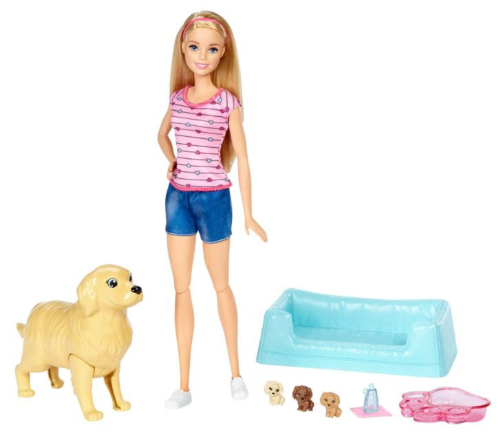Mattel FDD43 Barbie - Hundemama - Welpen & Puppe
