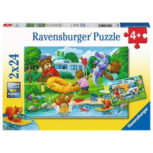 Ravensburger 05247 Kinder-Puzzle - Familie Bär geht campen (2x24 Teile)
