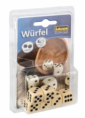 Iden 22599976 Idena - Spielen - 6 Würfel (Kunststoff)