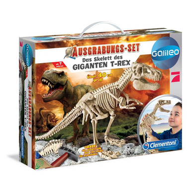 Clementoni 69491 Galileo - Ausgrabungs-Set - Das Skelett des Giganten T-Rex
